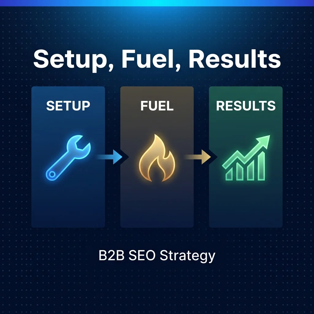The Setup, Fuel, Results Model: A Predictable B2B SEO Strategy