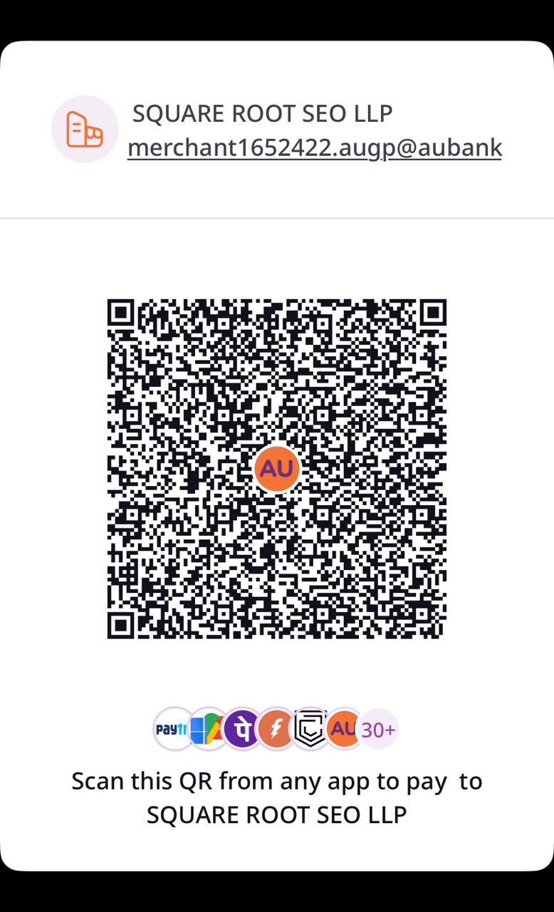 Square Root SEO LLP UPI QR Code
